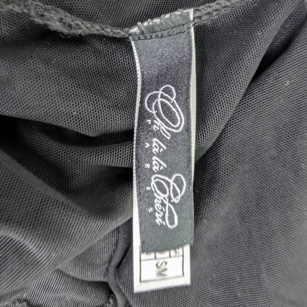 💘 NEW OH LA LA CHERI eyelash lace robe in black - Picture 4 of 6